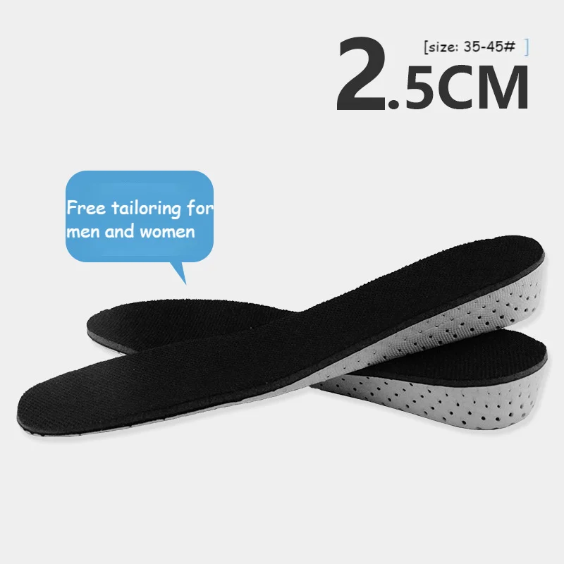 Freetie Official Store Half/full Height Increase Insole Pad EVA Breathable Heel Lifting Inserts Shoe Pads Unisex Shoes Sneakers 