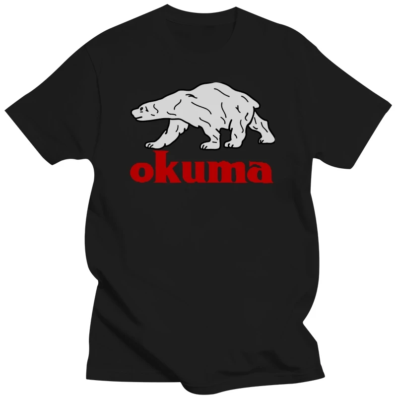 

Okuma Fishing Bear Tees Black T-shirt For Men's S-3XL
