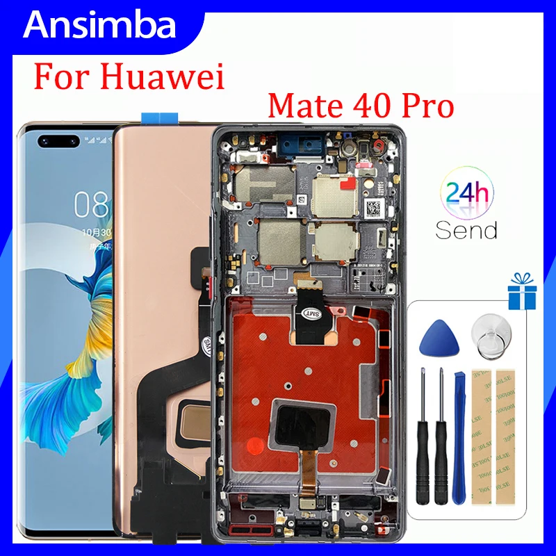 

Оригинальный ЖК-дисплей Ansimba для HUAWEI Mate 40 Pro, ЖК-дисплей, сенсорный экран, дигитайзер в сборе, Сменный датчик, дисплей, аксессуары