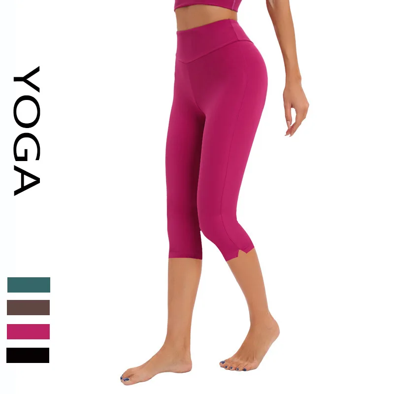 

Alo Yoga 2022 New Casual Pants Women's High Waist Elastic Tight Sports Pants Breathable Running Training Fitness Cropped Pants