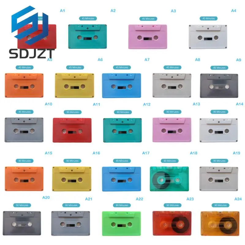 1PC Standard Innovative Cassette Color Blank Tape Player With 45/90 Minutes Magnetic Audio Tape For Speech Music Recording