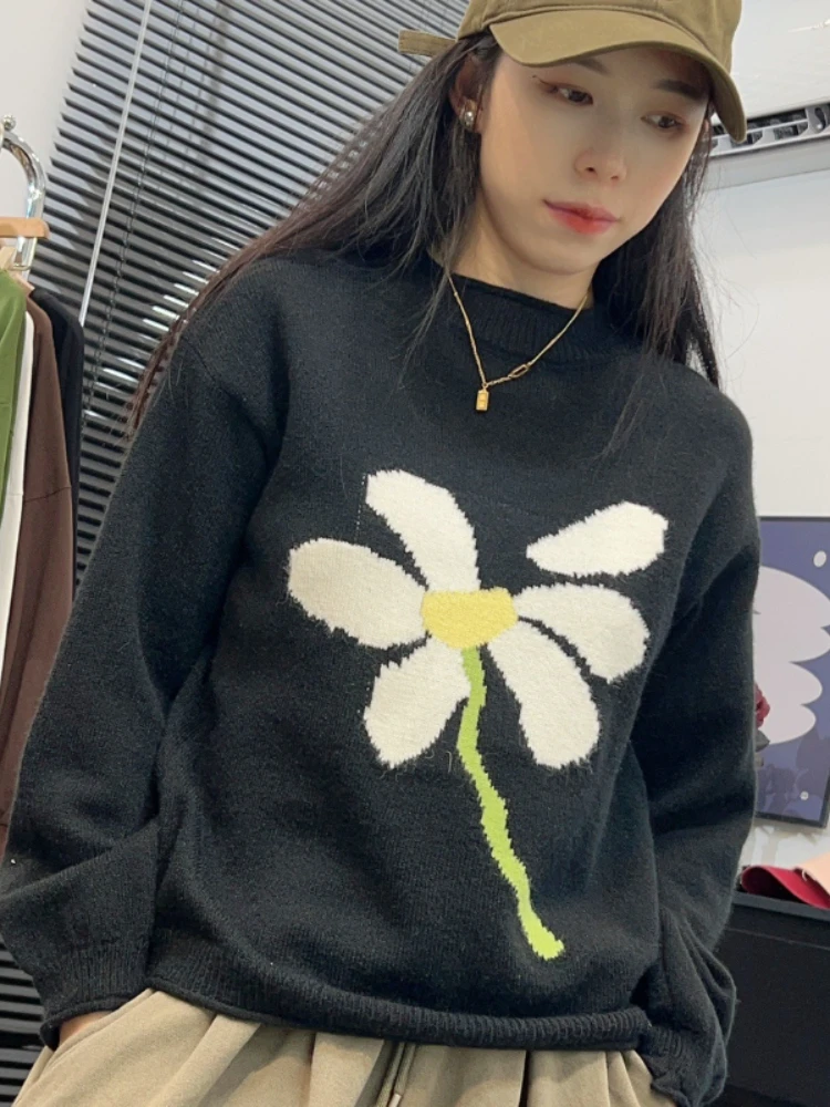 Jielur модный изящный Тюльпан Цветок абрикосовый свитер для женщин осень зима