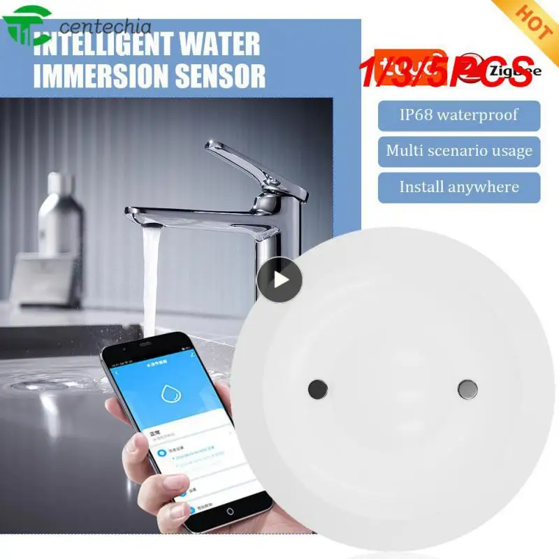 

1/3/5PCS Water Linkage Alarm Water Sensor Real-time Detection Water Leak Detector Scene Linkage Long Battery Life Flood Sensor