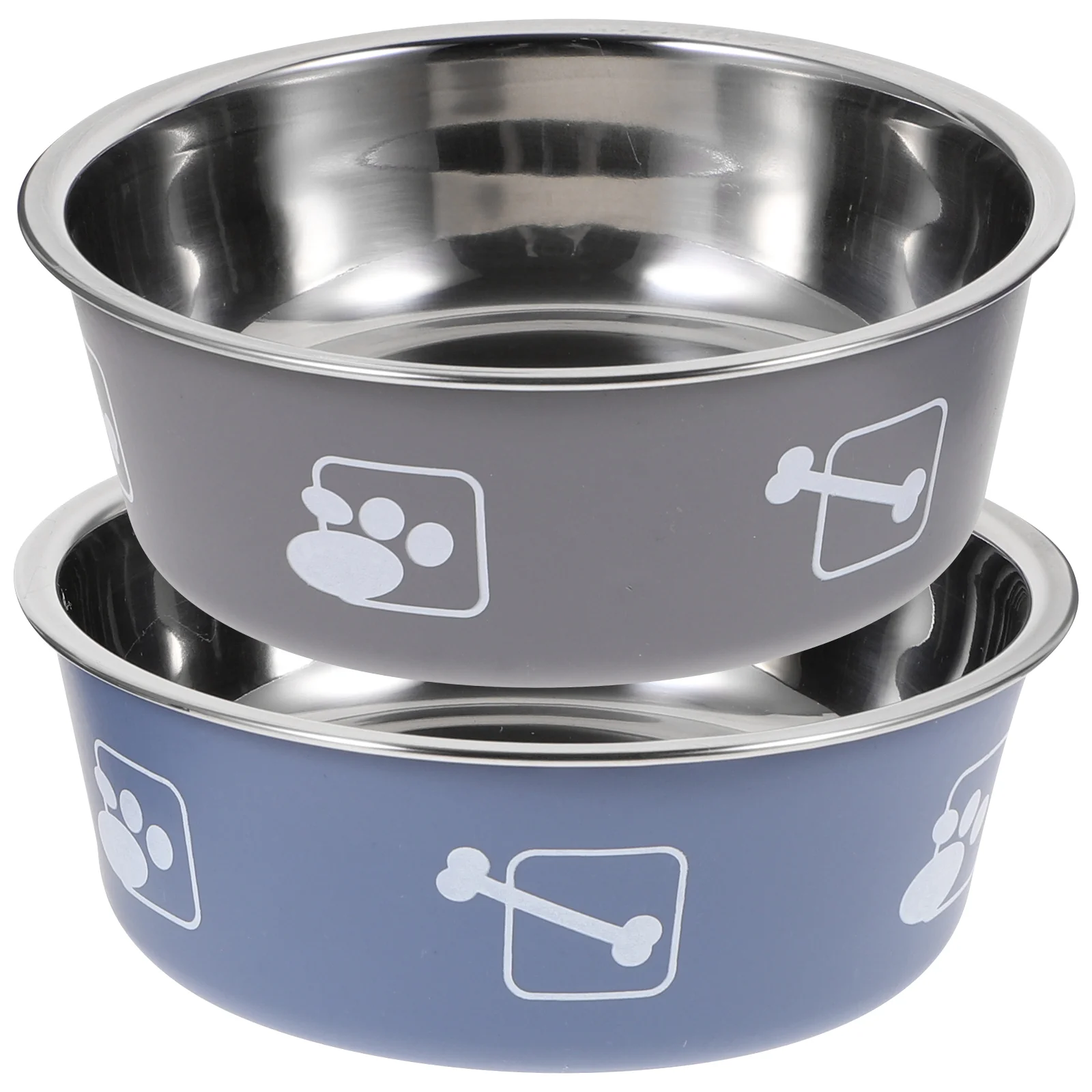 

Dog Bowl Pet Bowls Cat Feeding Feeder Stainless Water Puppy Skid Container Dispenser Holder Practical Non Anti Dishes Base Steel