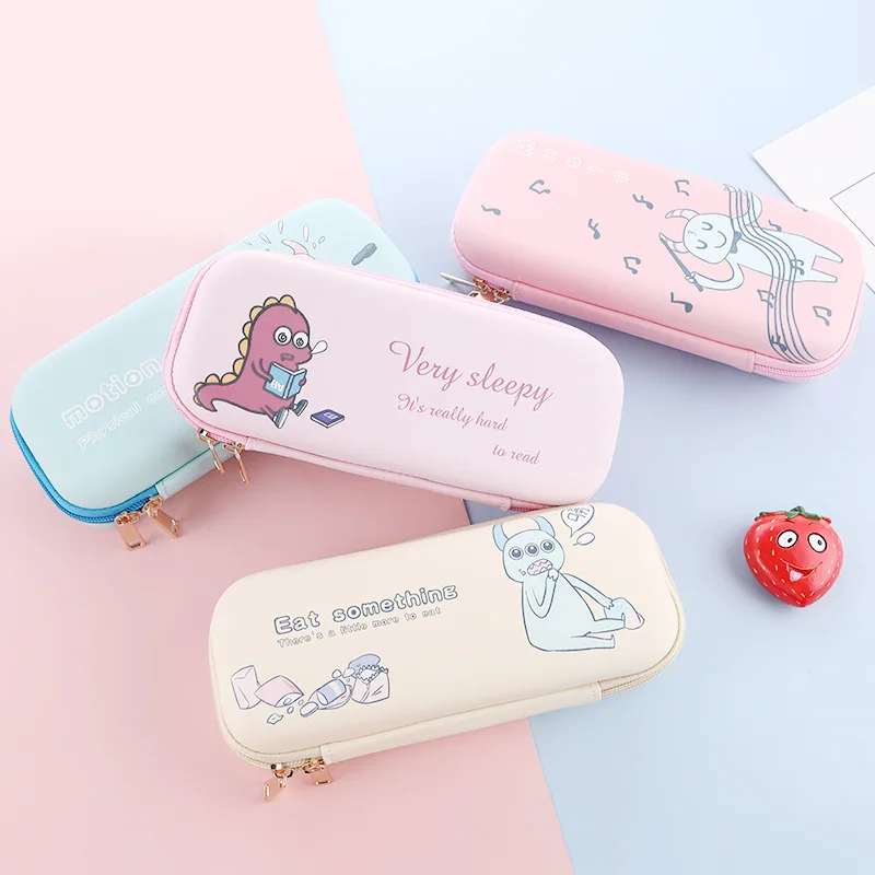 

Multi-Purpose Eva Double-Layer Stationery Box Creative Large-Capacity Children'S Pink Cartoon Pencil Case For Boys And Girls