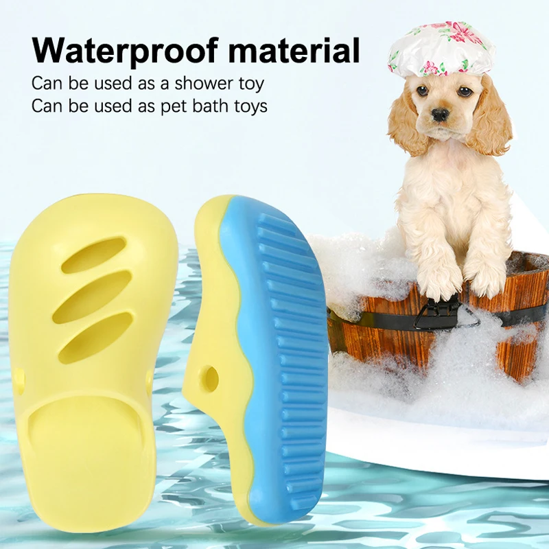 1 пара забавных пещерных туфель в форме игрушки для ванны собак устойчивые к