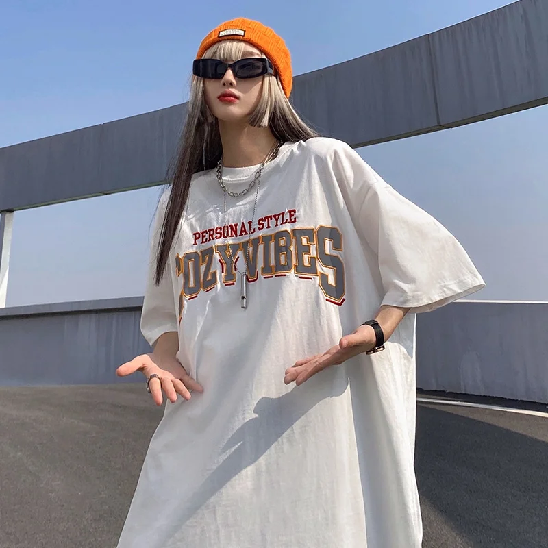 

Футболка женская с коротким рукавом и надписью, повседневный Свободный Топ в стиле хип-хоп, в американском стиле, весна-осень