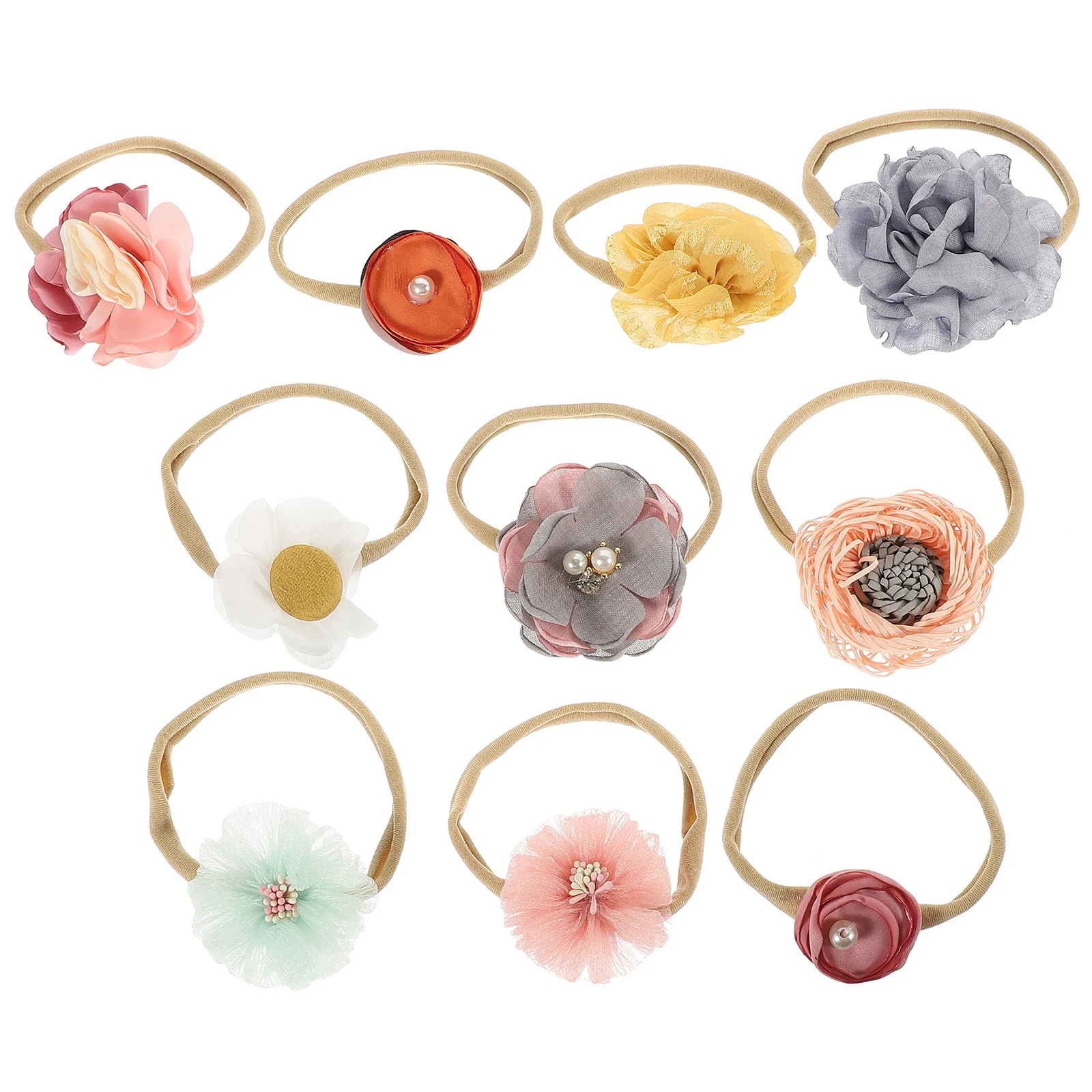 

Flower Headband Girls Newborn Headbands Floral Baby Toddler Crown Hair Accessories