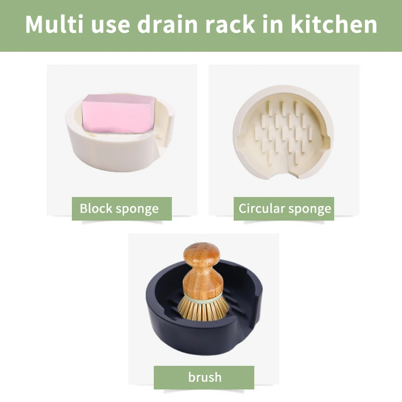 Новая силиконовая кухонная подставка для губок с присоской матовая коробка