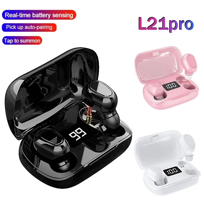 

L21 Pro TWS Earphones Wireless Bluetooth 5.0 Headphones Sports Waterproof Earpieces HIFI Sounds Stereo Hands Free Earbuds