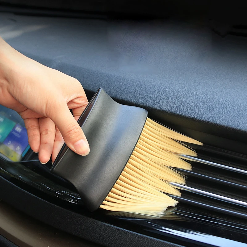 

Car Air Conditioner Vent Brush Washed and Used Repeatedly Air Outlet Detailing Cleaning Duster Brush Soft Auto Detailing Tools