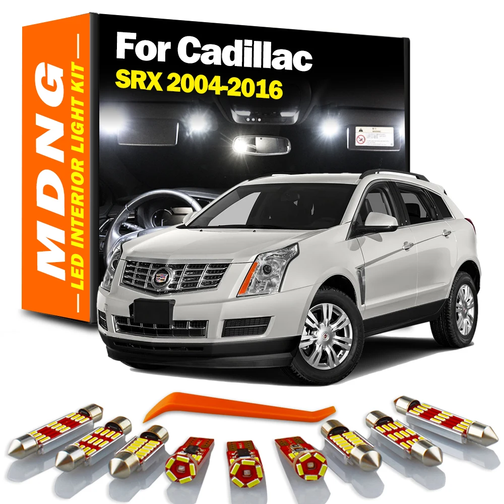 MDNG per Cadillac SRX 2004-2010 2011 2012 2013 2014 2016 LED interni Dome Map Trunk Light Kit lampadine a Led per auto Canbus nessun errore