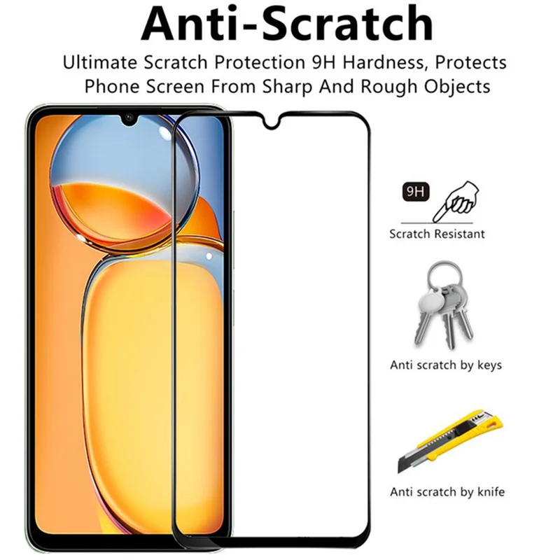 4 шт. защитное стекло для Redmi 13C/Poco C65 очки редми 13с 12с 10с ксиоми 9с нфс защитная