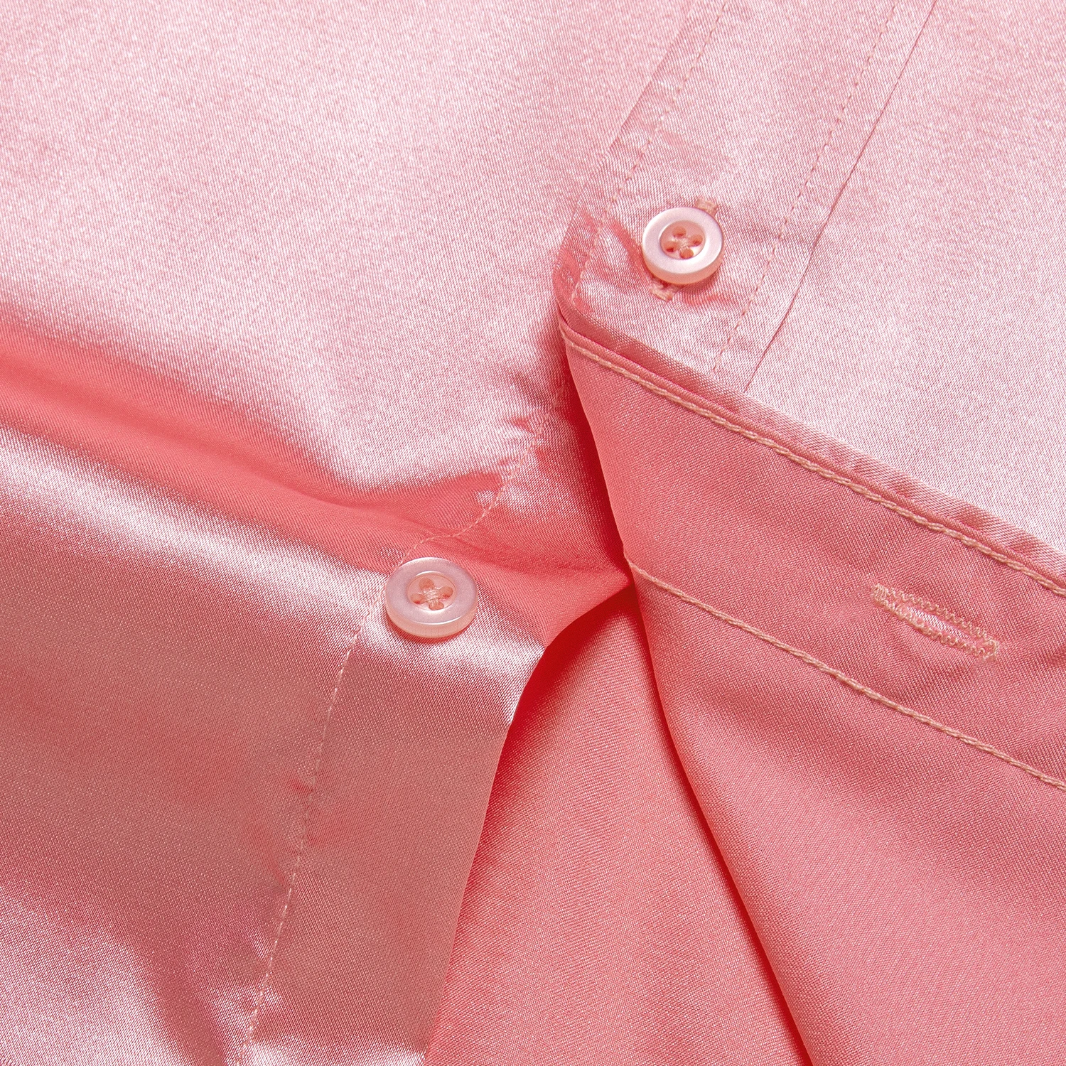 Pink Men Shirt with Necktie Brooch Set Fashion Solid Turn-down Collar Long Sleeves Shirts for Man Wedding Party Daily Wearing