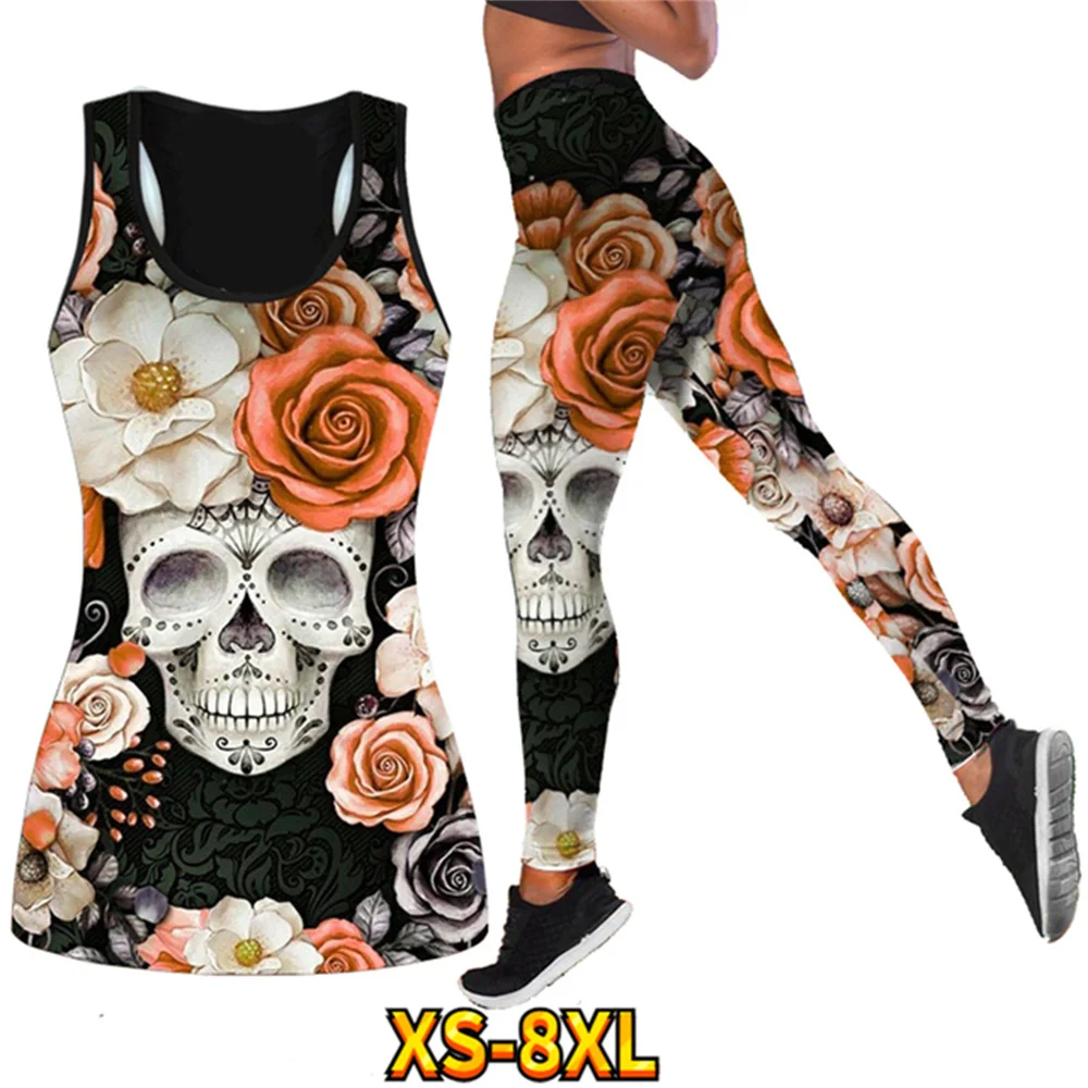 

Женская футболка без рукавов, с забавным цифровым 3D-принтом скелета