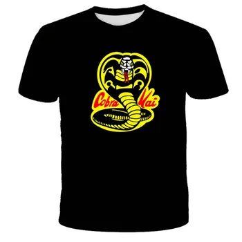 Boys Cobra Kai Tshirts 3D Cartoon Anime Girls Clothes Kids Popular Harajuku T-shirt Children Summer Short Sleeve T Shirt Tops 1