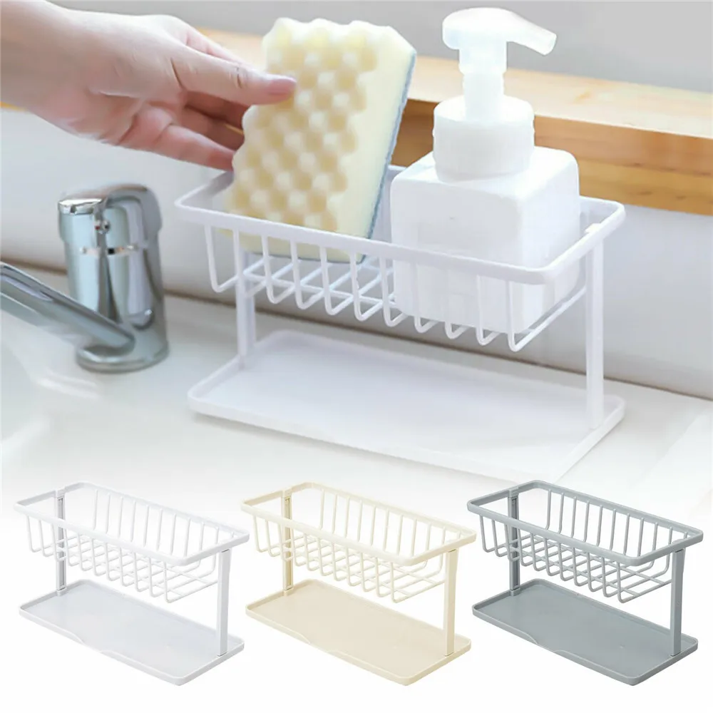 

Sink Drain Rack Soap Sponge Toilet Holder Storage Organizer Bathroom Accessories Kitchen Gadget Sets Convenience Utensils Shelf