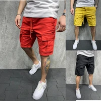 mens summer cargo shorts 2022 new outdoor multi pocket jogging shorts mens casual cotton loose work pants for men