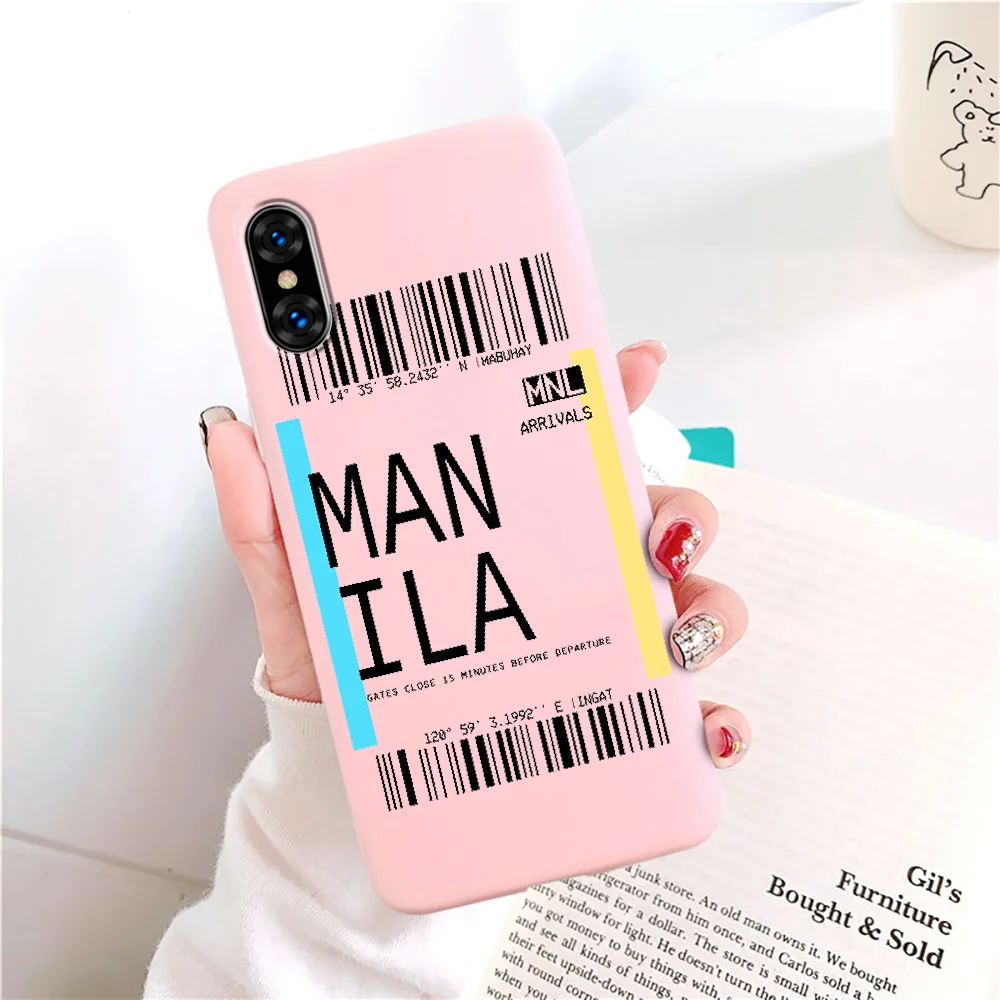 Нью-Йорк Сити Эйр Тикет Фон Кейс для iPhone 5 5S SE 2 6 6S 7 8 11 12 Мини Плюс X XS XR Про Макс черный тренд хузес мода он.