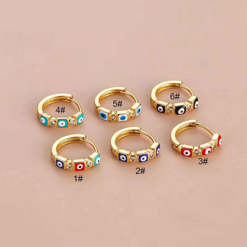 

Stainless Steel Piercing Earrings Boho Style Square Painting Oil Ear Buckle Conch Lobe Cartilage Ear Clips Goth Body Jewelry