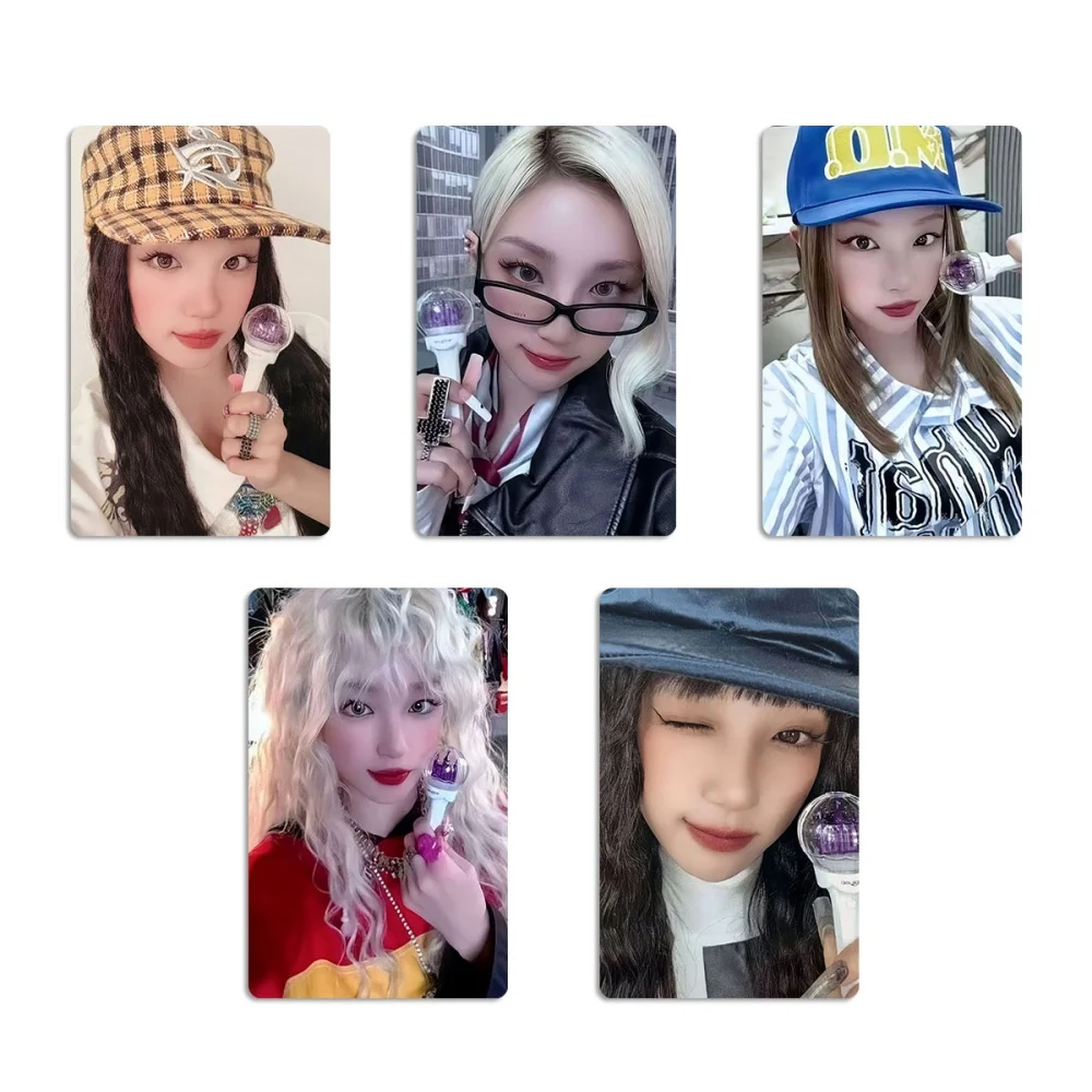 Фото Набор из 5 шт. KPOP IDLE: Фотокарточки участника Юци из альбома Motivation, модные двусторонние Lomo-карточки, HD-открытки с Юци, подарок для фанатов и коллекционеров №3
