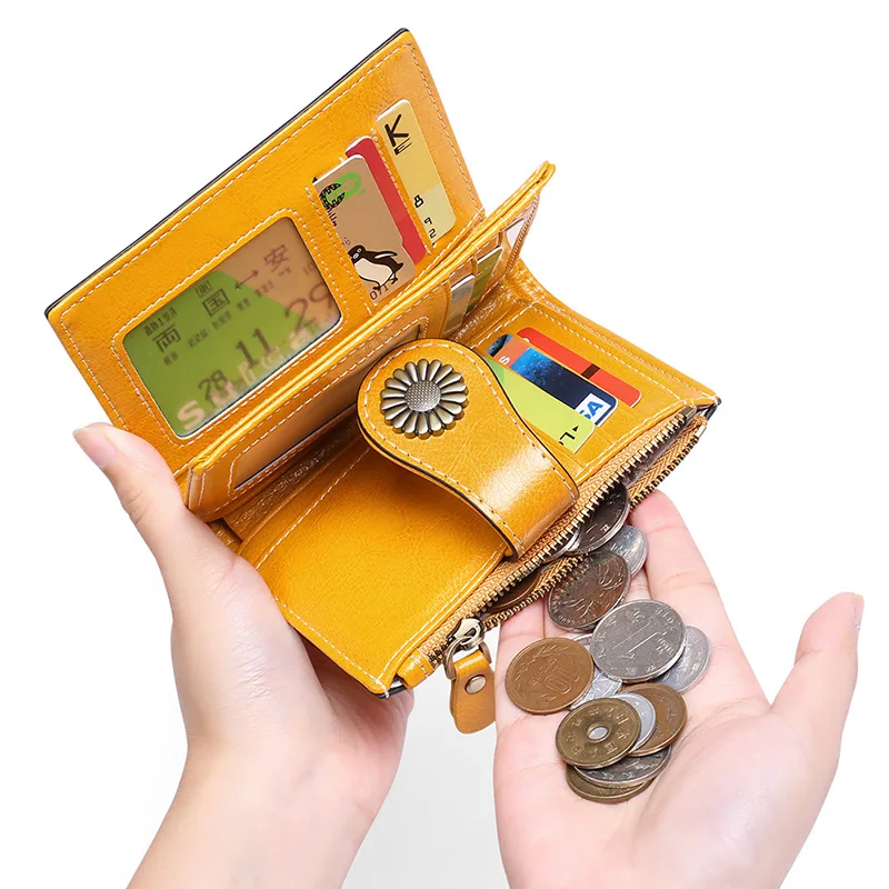 Модный кожаный Роскошный кошелек для женщин, кредитница, клатч, повседневные женские кошельки на молнии и с застежкой, Дамский бумажник