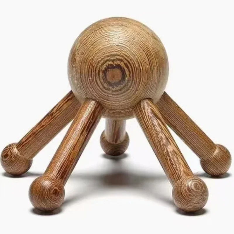 1 шт. массажный ролик для шеи и спины с деревянной головкой