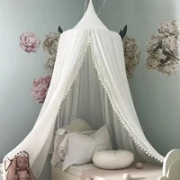 Ins Baby Room decor Mosquito Net Kid bed curtain canopy Round Crib Netting tent baldachin 240cm bedroom girl canopy cot