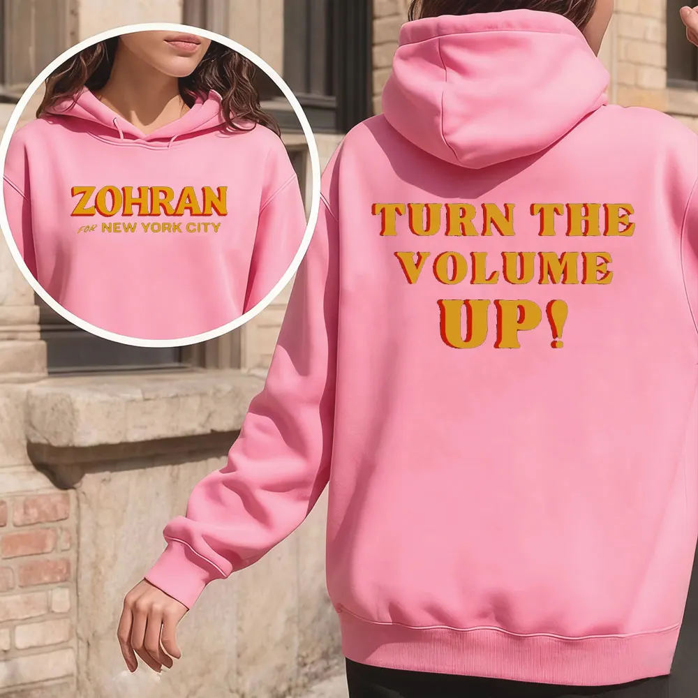 Толстовка Zohran Mamdani: Turn The Volume Up Hoodie Первые мусульманские толстовки NYC's Mayor Mamdani Progressive Democrats Zohran для женщин (art.: 3920d32c61397) - 3920d32c61397