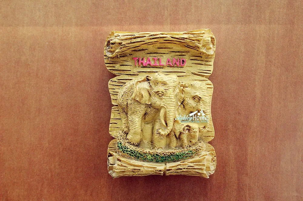 Тайланские Слоны туристический сувенир 3D резиновый магнит на холодильник