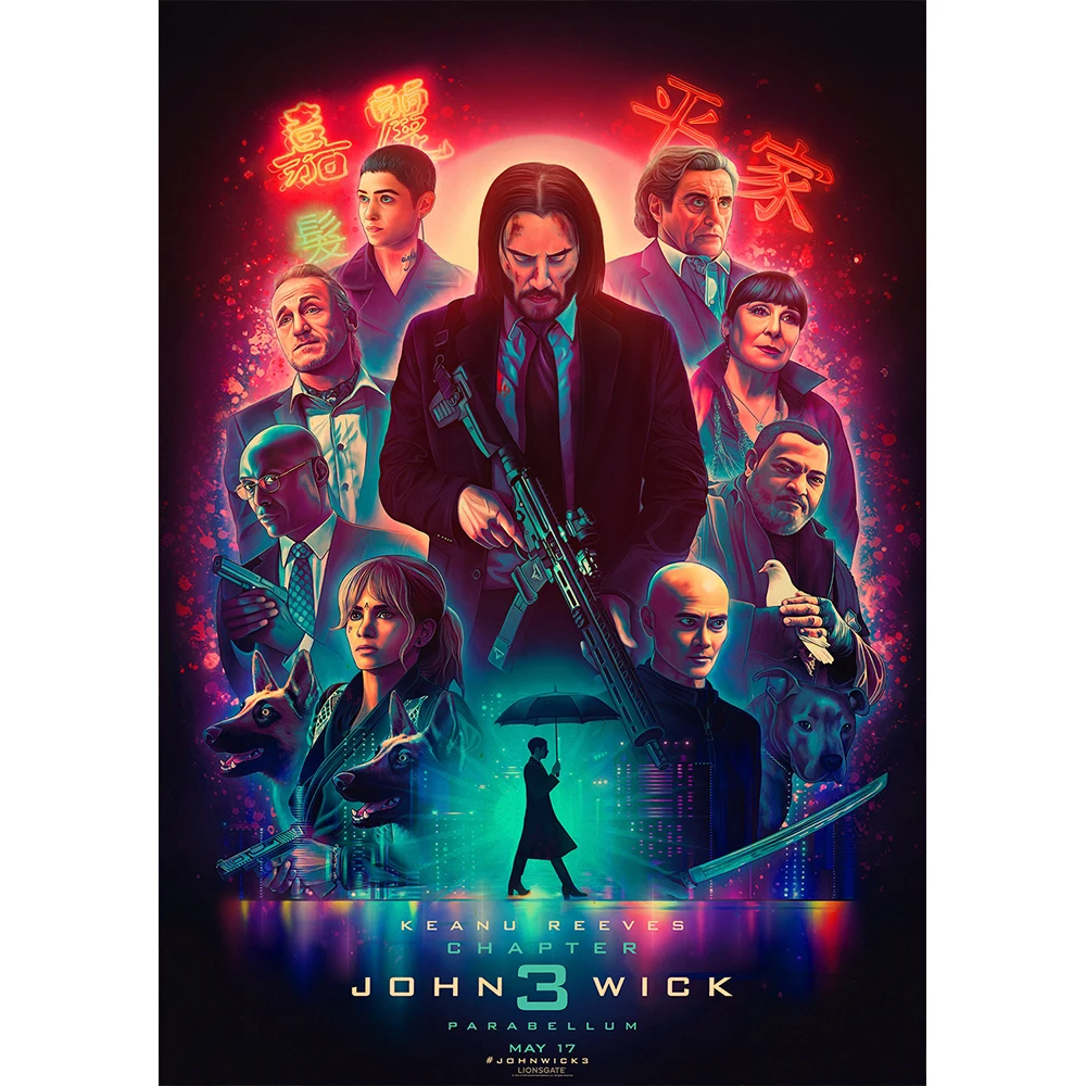John Wick Movie Retro Kraft Poster Bar Office Cafe Home Art Wall Sticker Decoration | Painting &amp Calligraphy