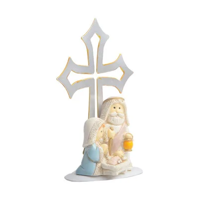 

Mini Christmas Nativity Figurines Holy Family Jesus Tabletop Scenes Statue for Home Decor Holy Family Ornament Xmas Tree Decor
