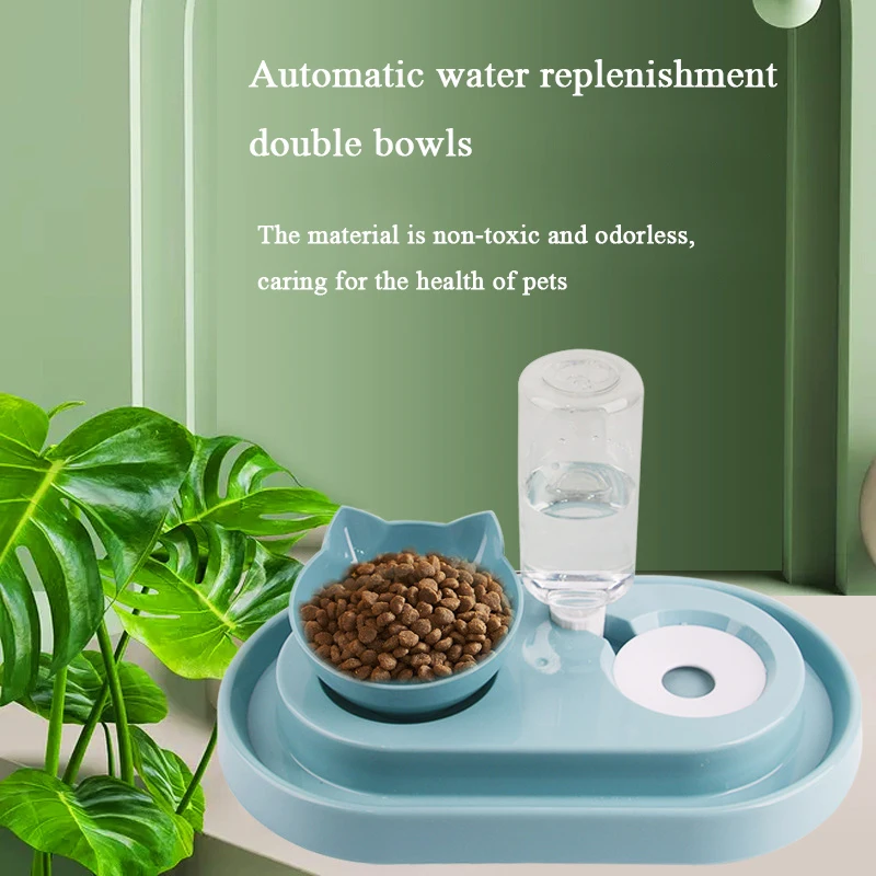 

Pet Water Dispenser Cat Bowl Dog Bowl Cat Dog Water Storage Two In One Neck Protection Automatic Feeder Pet Supplies