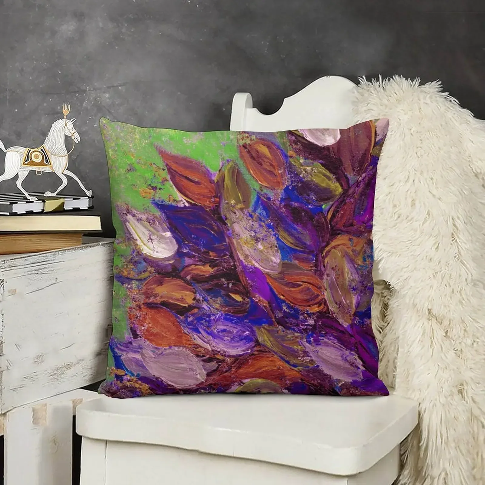 КРЫВАЯ КРАСИВАЯ 2 смелая красочная оранжевая фиолетовая зеленая текстурическая