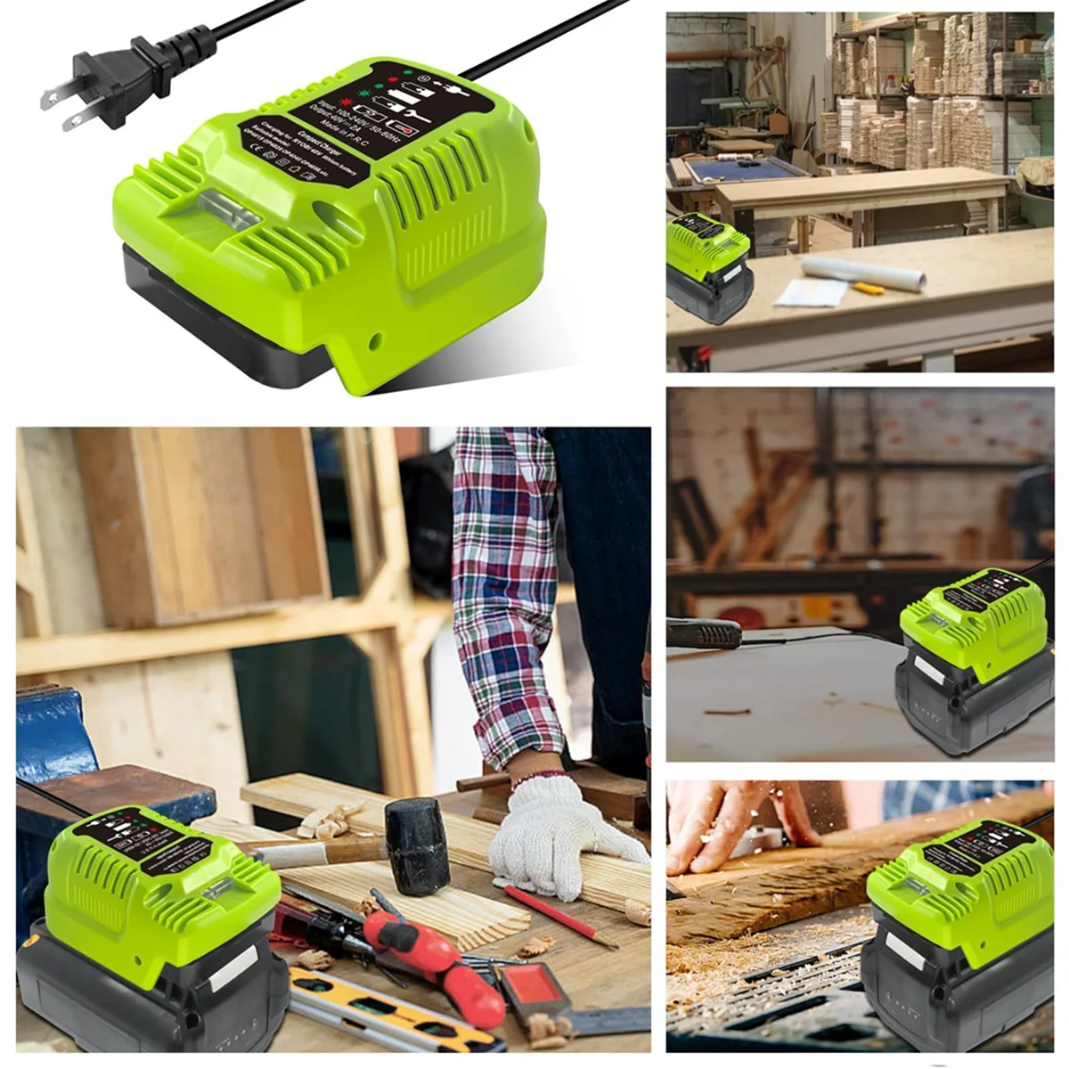 Мини-зарядное устройство для Ryobi зарядное 40 В OP4040 OP4050 OP4050A OP40601 OP4026 OP4015 OP4030 быстрое