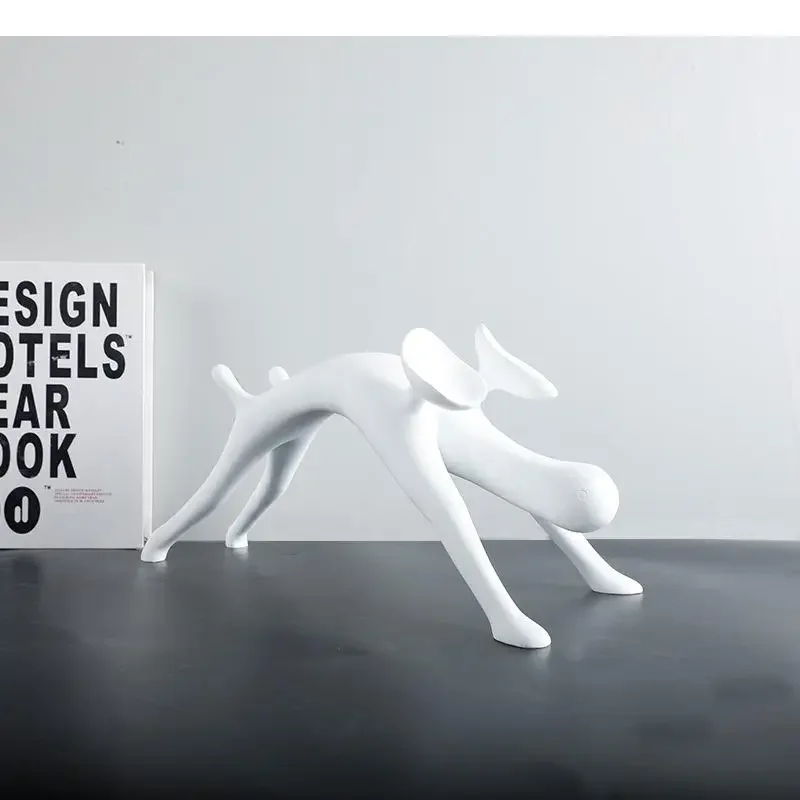 Статуя собаки Минималистичная в résine