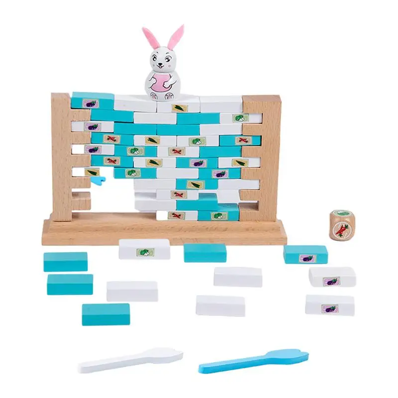 

Игрушка-Кролик для сборки, деревянные штабелируемые игрушки-кролики, стимулирующие творческие и творческие игры, Детские обучающие игрушки Монтессори