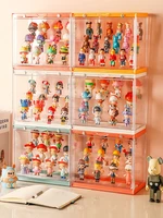 clear acrylic blind box showcase anime figures display case garage kits collectible model artcrafts box doll storage organizer
