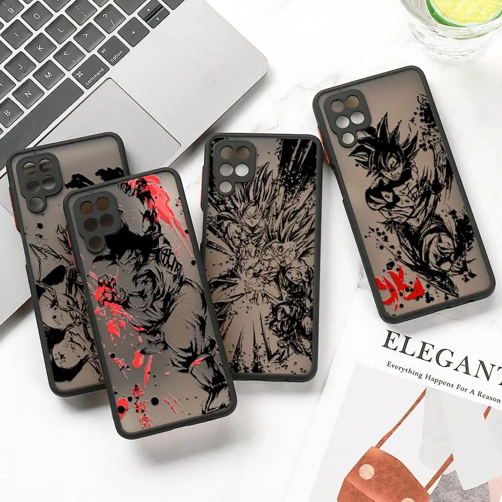 

Dragons-Black Art Balls Anime Comics Coque For Samsung A50 A30S A20 A70 A7 Cover Galaxy Note 20 Ultra 10 M30s M21 M32 Matte Case