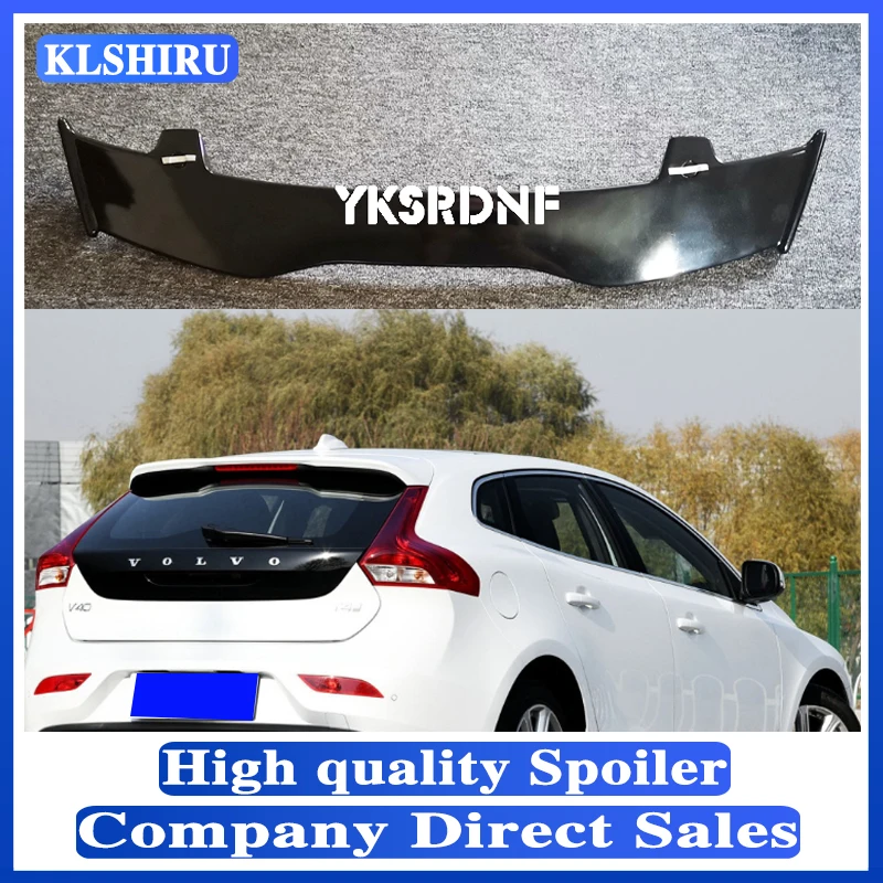 

Высококачественный спойлер из АБС-пластика для Volvo V40 2013-2019, спойлер из углеродного волокна, вид на крышу хэтчбека, комплект аксессуаров для ...