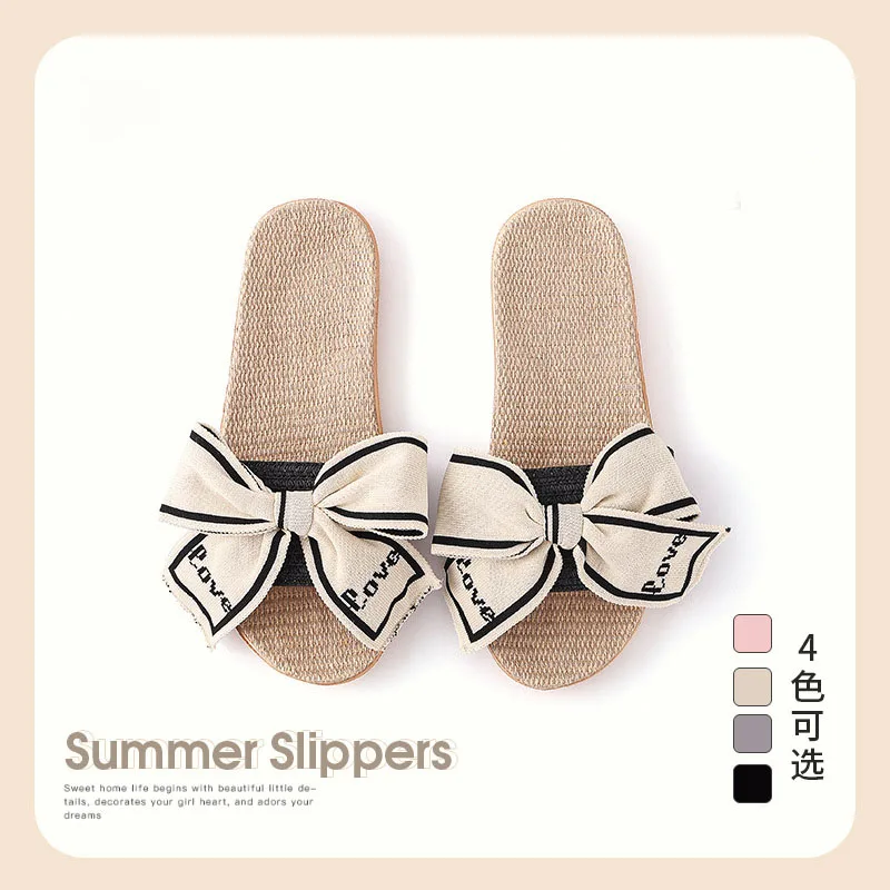 

Summer Breathable Women Home Slippers Four Seasons Eva Home Slippers For Women And Floor Cotton Flax Slippers