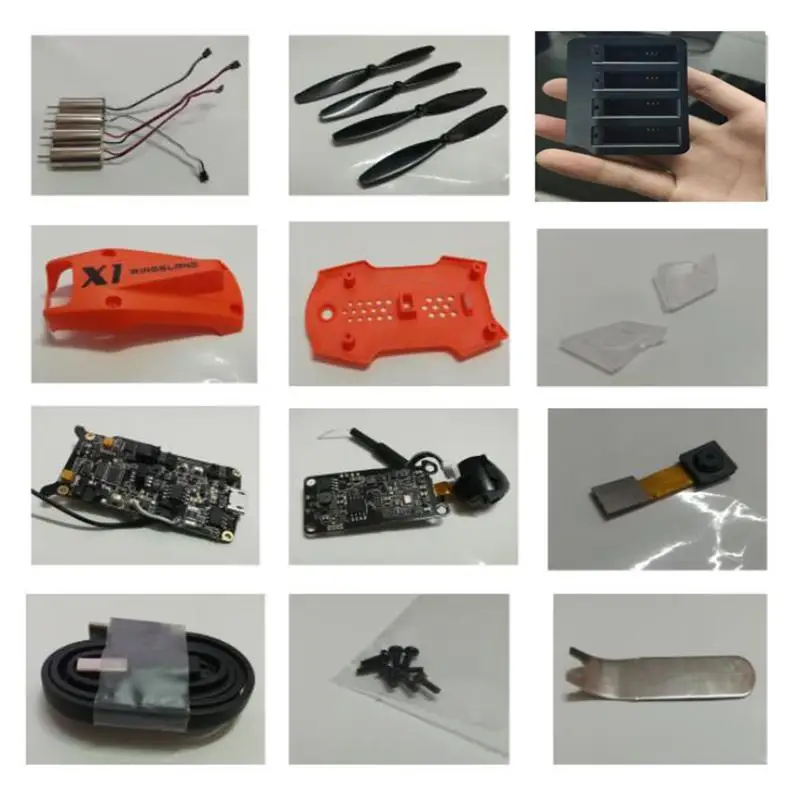 

Wingsland X1 RC Quadcopter Spare Parts motor blade shell Receiving board camera Lampshade Charging line Screw tool Charging base