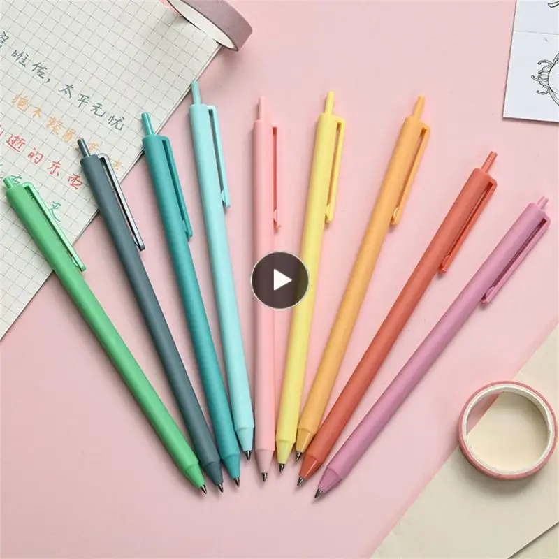 

70 г набор ручек пластиковая ручка для учёбы простой ручка для учёта Morandi гелевая ручка 15,7 × 0,8 мм Простая цветная ручка для заметок 9 цветов