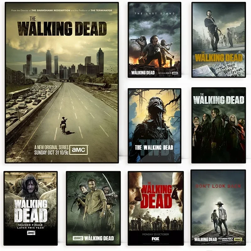 Плакат Ходячие мертвецы печать на холсте