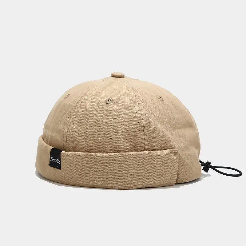 Vintage Beanie Hats Men Summer Landlord Hat Women Docker Sailor Biker Cap Street Brimless Skull Loop Adjustable Cotton Wholesale |
