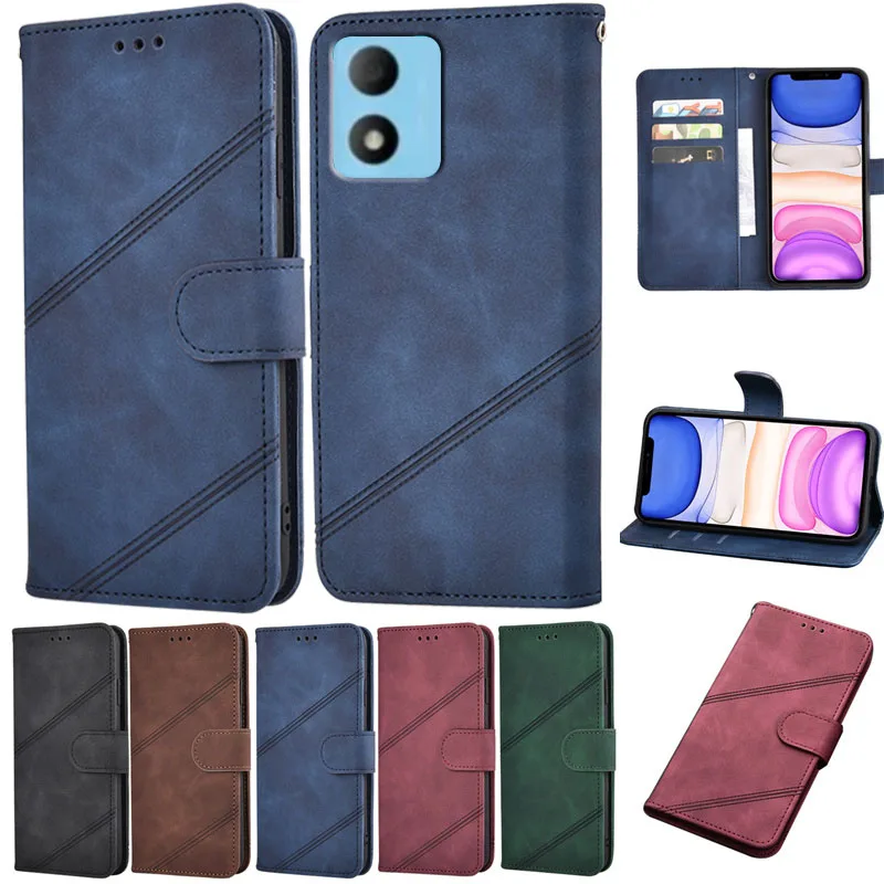

Wallet Case For TCL 305i 305 i TCL305i Flip Book Case Leather Phone Cover For TCL 305i 6.52" Back Coque Protection Etui Hoesje