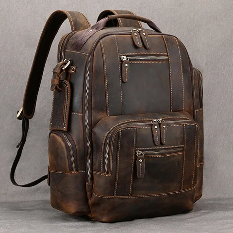 Мужской кожаный рюкзак Newsbirds, роскошный модный рюкзак в стиле ретро, дорожная сумка, школьный рюкзак для мужчин, кожаный рюкзак для мужчин