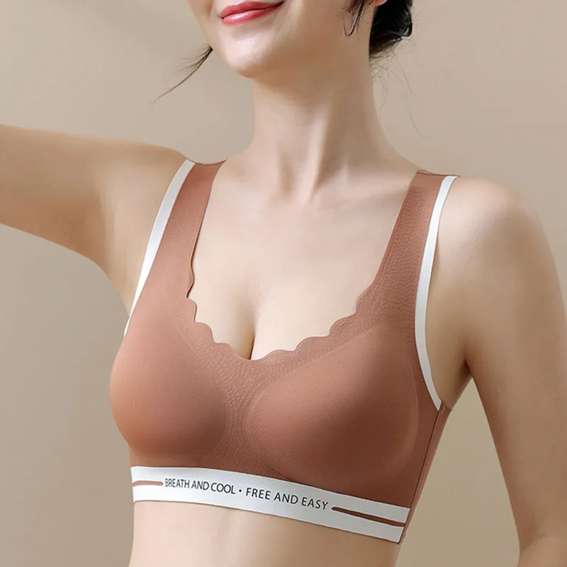Бесшовный женский бюстгальтер с волнистыми краями