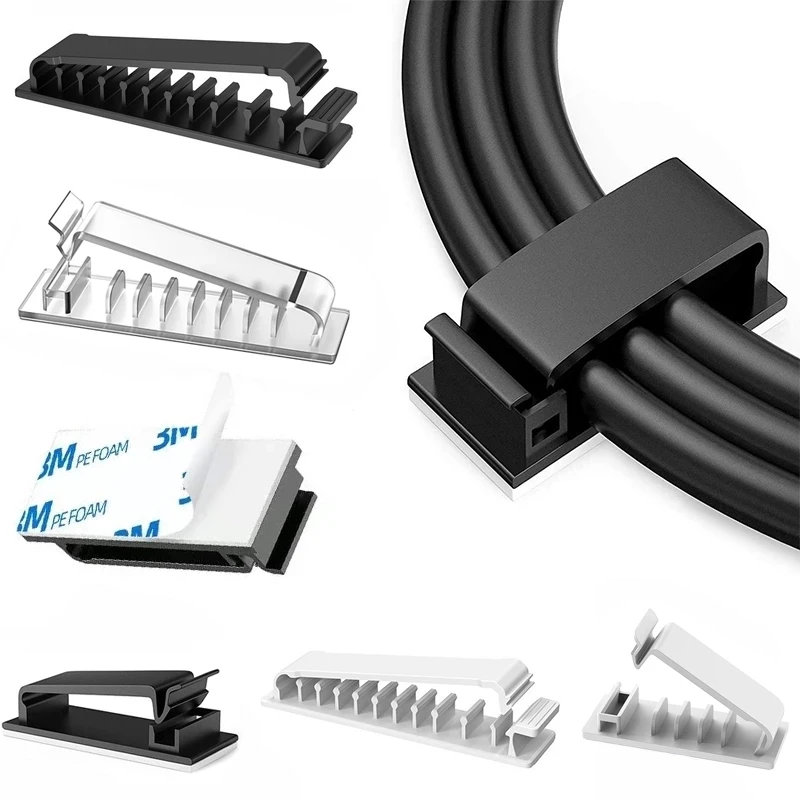 

Cable Organizer Clips Wire Winder Holder Earphone Mouse Cord Clip Protector USB Cable Management Clips Car Wire Manager Clamp