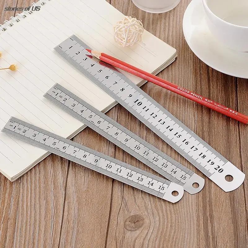 

Metal Ruler Straightedge Double Side Scale High Quality Stainless Steel Woodworking Drawing Measuring Tools 0-15/25/30mm